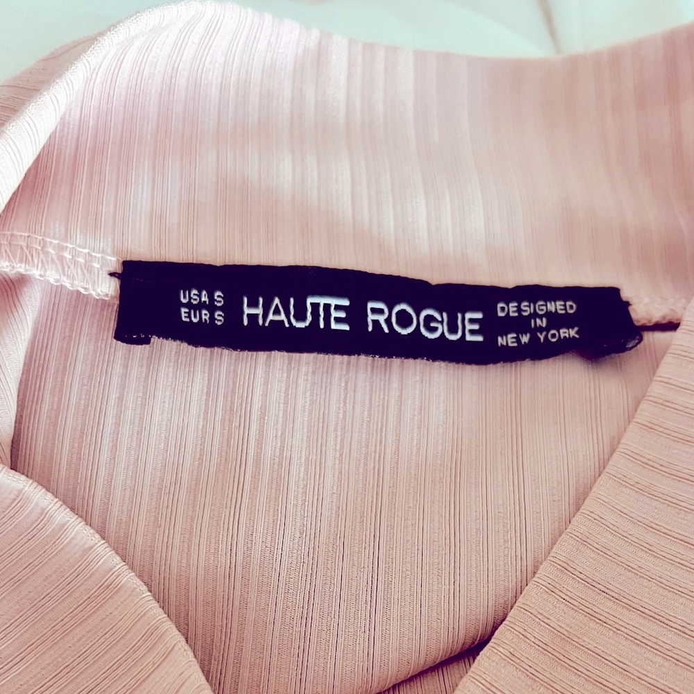 || HAUTE ROGUE || RUFFLE TOP || LONG-SLEEVE || PASTEL PINK || - Picture 3 of 3